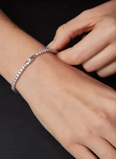 Claddagh Bracelet With Cubic Zirconia